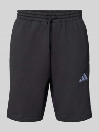 adidas Regular Fit Sweatshorts mit Label-Stitching in Black, Größe XXL