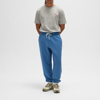 New Balance Hombre Made in USA Core Sweatpant en Azul, Vell&oacute;n de algod&oacute;n, Talla L