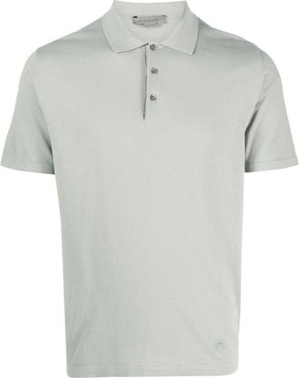 Corneliani short-sleeve cotton polo shirt - men - Cotton - 56 - Grey
