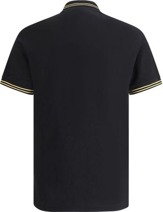 Versace Mens Black Cotton Polo Shirt
