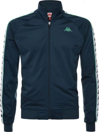 Kappa Blauwe Slim Fit Sweatshirt met volledige rits - Heren - Vesten met rits - Blauw - M - Hoodies & sweatvesten