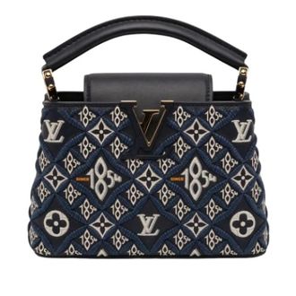 Louis Vuitton Pre-owned Capucines - Dames - Pre-owned - Blauw - Maat: ONE Size Leer