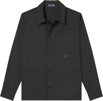Vilebrequin Corentin Wool Overshirt - Heren - Overhemden - Zwart - Maat: XL Wol