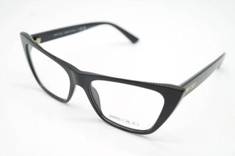 Jimmy Choo London Womens Square Eyeglasses Frame In Black Gold