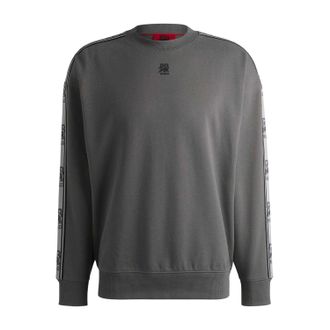 HUGO BOSS Hugo Heren-sweatshirt van katoen met Red Label-logo (Grijs)