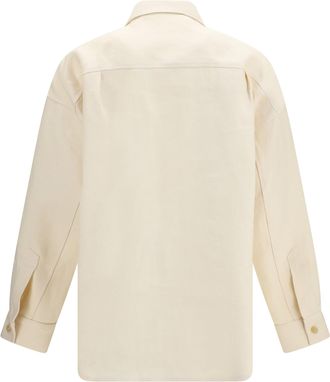 Umit Benan Womens Linen Luisa Overshirt Cream Shirt