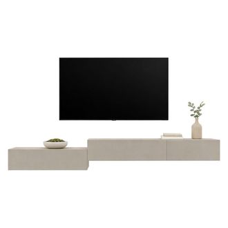 Dmora Estanter&iacute;a Gavala, Mueble De Sal&oacute;n Modular, 3 Estantes, Puerta, Beige