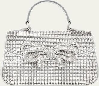 Judith Leiber Bow Crystal Top-Handle Bag