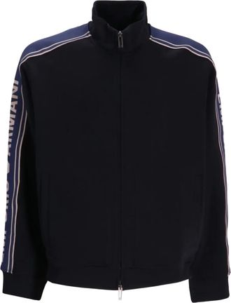 Emporio Armani Giacca sportiva con zip e logo - Blu