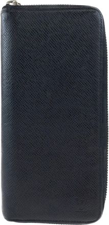 Louis Vuitton Ardoise Black Leather Long Wallet (Bi-Fold) (Pre-Owned)