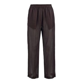 Jucca Beachwear, female, Brown, Size: XS Semi-transparent Muslin Pants