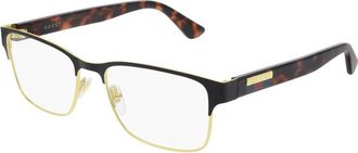 Gucci Rechthoekige Zonnebril - Heren - Brillen - Geel - 56 MM - Accessoires