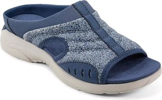 Easy Spirit Womens Easy Spirit Traciee Sandals Blue Woven Open Toe Slip On Slide HAWK1302