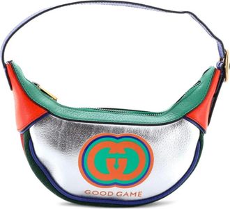 Gucci Good Game Ophidia Half Moon Bag Leather Mini hobo bag - Blauw