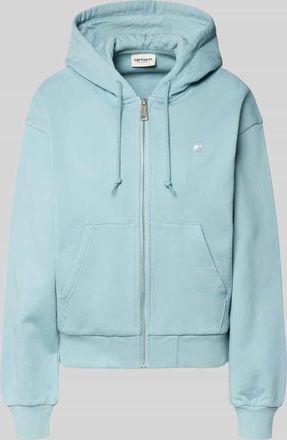 Carhartt Work in Progress Sweatjacke mit Logo-Stitching Modell Casey in Hellblau, Gr&ouml;&szlig;e XS