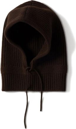 Miu Miu logo-jacquard balaclava - Bruin