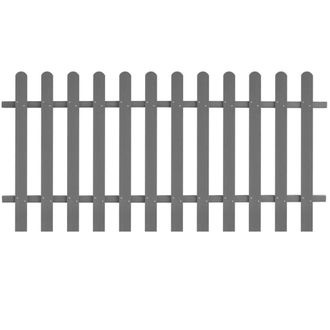 Berkfield Home Picket Fence WPC 200x100 cm in Grey