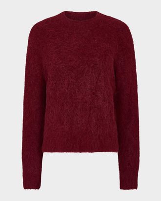 Vince Brushed Alpaca-Blend Crewneck Sweater