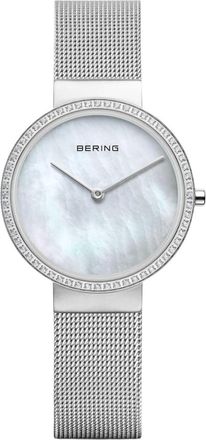 Bering Bering, Accessoires, Dames, Grijs, ONE Size, Dames Armbandhorloge Zilver, Wit Klassiek 14531-004