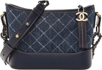Chanel Small Denim and Calfskin Gabrielle Hobo