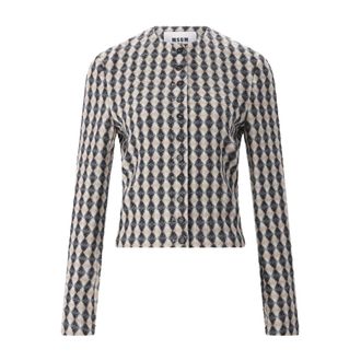 Msgm Msgm, Truien & Vesten, Dames, Grijs, XS, Wol, Cardigans