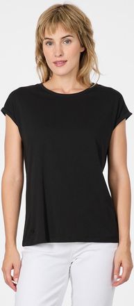 Ragwear Kurzarmshirt RAGWEAR DIONA, Damen, Gr. XXL, schwarz, Jersey, Obermaterial: 50% Baumwolle, 50% Modal, unifarben, normal, Rundhals, Shirts Kurzarmshirt,