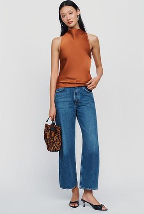 A Gold E Low Curve Crop Tapered Jeans