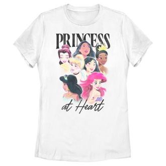 Disney Womens Disney Princess at Heart Graphic T-Shirt in White at Nordstrom, Size Xx-Large