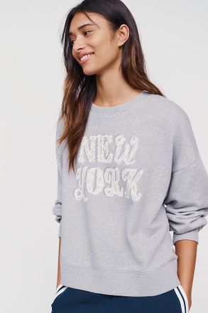 Maeve 100% Cotton Lace Graphic Sweatshirt