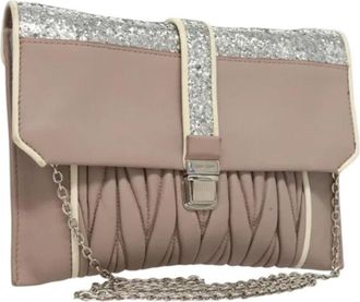 Miu Miu Tweedehands leren schoudertassen - Dames - Vintage Schoudertas - Roze - ONE Size - Leer - Vintage