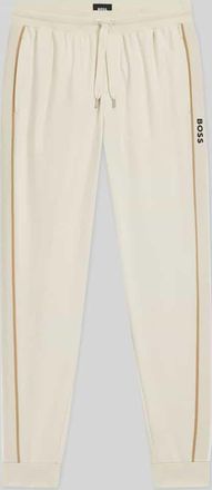HUGO BOSS Regular Fit Jogginghose aus reiner Baumwolle in Offwhite, Größe XXL