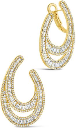 Sterling Forever Gabriella CZ Drop Stud Earrings