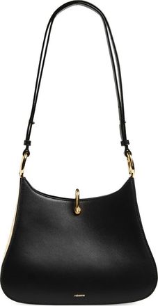 Paco Rabanne The Medium Ring Leather Shoulder Bag in Black /Gold at Nordstrom