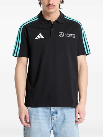 adidas x Mercedes - AMG Petronas Formula One Team DNA 3-Stripes logo polo shirt - men - Cotton - S - Black