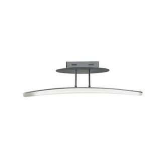 Netlighting Hemisferic Semi Flush Aluminium Frosted Acrylic 70cm 20W LED 1800lm in Grey