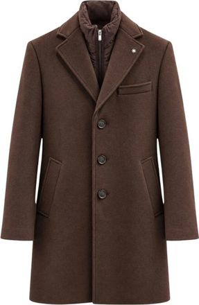 Manuel Ritz Cappotto monopetto - - Coats - Uomo - Marrone - 2XL