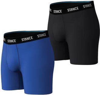 Stance 2-Pack Solid Boxer Briefs in Cobalt Blue at Nordstrom, Size X-Large