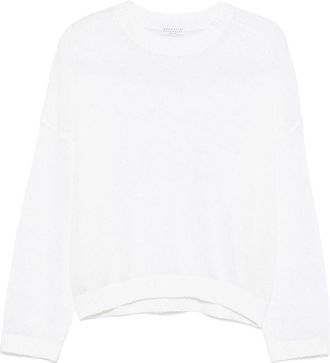 Brunello Cucinelli sequin-embellished sweater - White