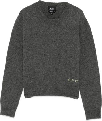 A.P.C. Anna Trui - Dames - Ronde hals truien - Grijs - XS - Wol - Truien & Vesten