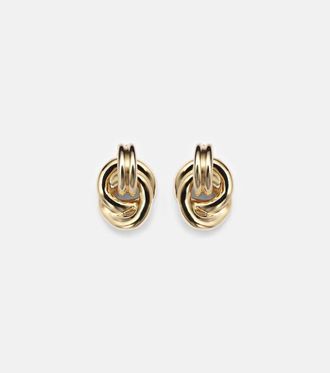 Stone and Strand 14kt gold earrings