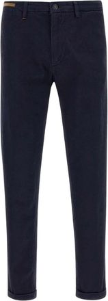 Re-hash Blauwe Chino met Franse Zak - Heren - Chinos - Blauw - W38 - Katoen - Broeken