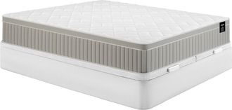 Vente-Unique Conjunto 180 x 200 cm somier con arc&oacute;n blanco + colch&oacute;n de espuma y gel con memoria de forma 7 zonas grosor 22 cm - SOMIRA de YSM&Eacute;E