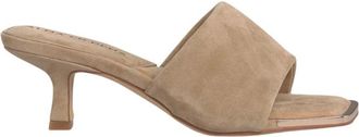 Alma En Pena Sandaal met brede band en halfhoge hak - Dames - Muiltjes - Beige - 37 EU - Schoenen