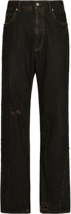 Dolce & Gabbana straight-leg cotton trousers - men - Cotton - 52 - Black