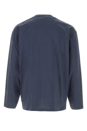 Jil Sander Mens Navy Blue Cotton T-Shirt Sugarpaper Exterior