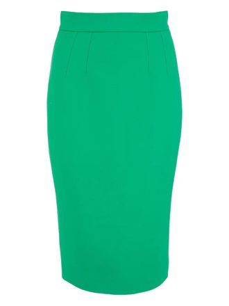 Dolce & Gabbana Midi-rok met rits en split - Groen