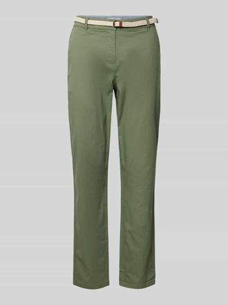 Christian Berg Casual Fit Chino mit G&uuml;rtel in Schilf, Gr&ouml;&szlig;e 38