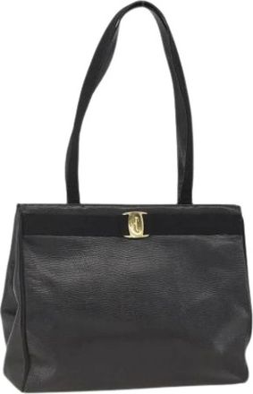 Ferragamo Pre-owned Handbags, female, Black, Size: ONE SIZE Pre-owned Tote Bag