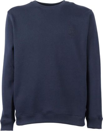 Dondup Felpa Sweatshirt - Heren - Sweatshirts - Blauw - M - Katoen - Hoodies & sweatvesten