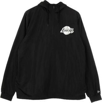 New Era Metallic Windbreaker Loslak Zwart Slip-On - Heren - Hoodies - Zwart - XL - Polyester - Hoodies & sweatvesten